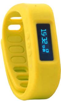 Brigmton BSPORT-10 Wristband activity tracker 0.91" OLED Wireless Black,Yellow