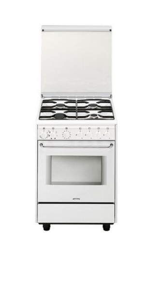 Smeg CB60GV9 Отдельностоящий Gas hob A Белый кухонная плита