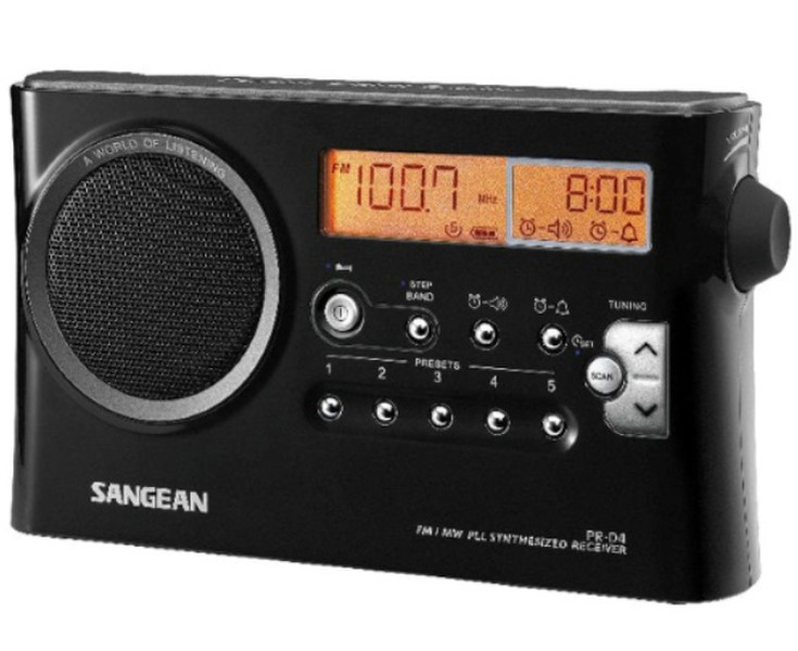 Sangean PR-D4 Tragbar Schwarz Radio