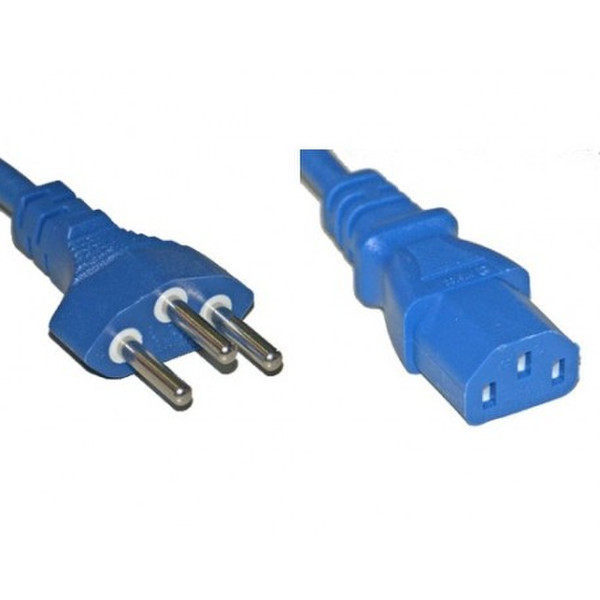 Diverse Electronics SPCBLI10-2 2m C13 coupler Blue power cable