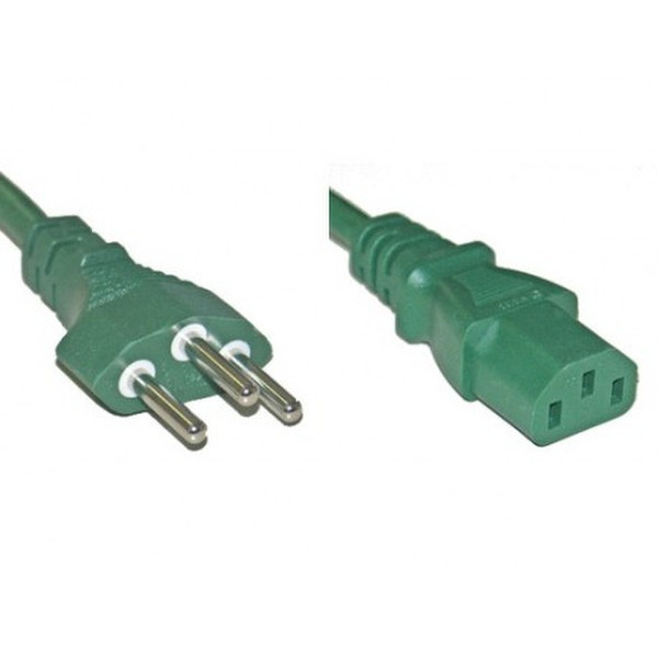 Diverse Electronics SPCGN10-2 2m C13 coupler Green power cable