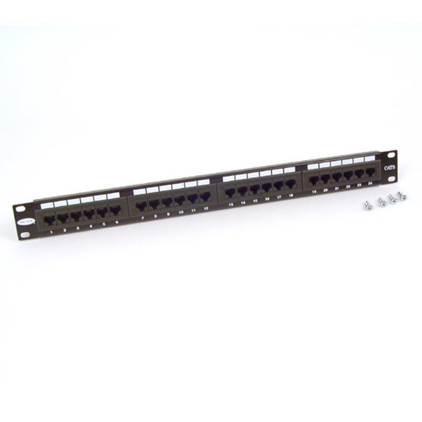 Belkin 24-Port CAT 5e Patch Panel Black network equipment chassis