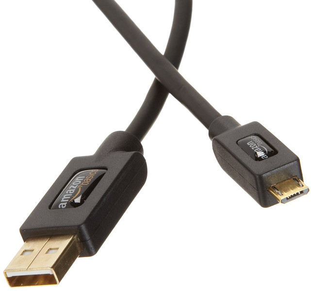 AmazonBasics USB 2.0 A/micro USB Type B, 0.9m 0.9m USB A Micro-USB B Black