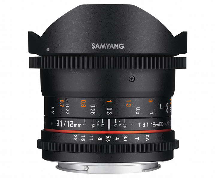 Samyang 12mm T3.1 VDSLR Nikon F SLR Wide fish-eye lens Черный