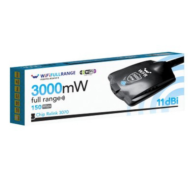 Wififullrange Adp. 3W Ralink 150N 11dBi USB