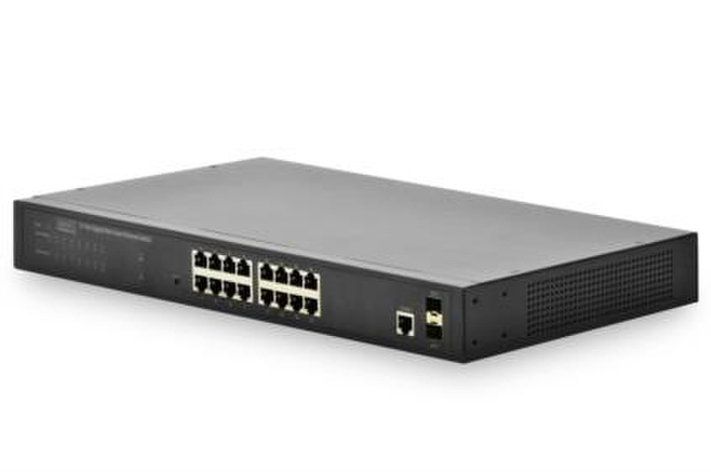 Digitus DN-80211-1 gemanaged Gigabit Ethernet (10/100/1000) 1U Schwarz Netzwerk-Switch