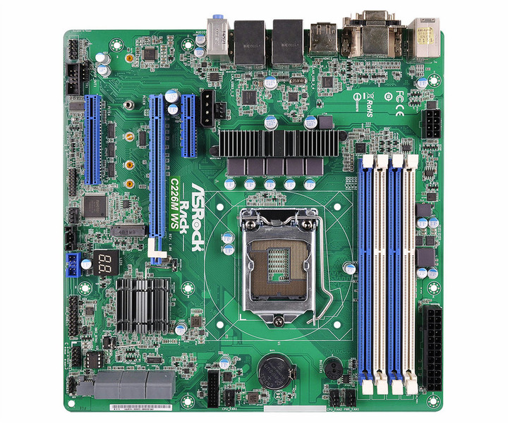 Asrock C226M WS Intel C226 Socket H3 (LGA 1150) Микро ATX материнская плата для сервера/рабочей станции