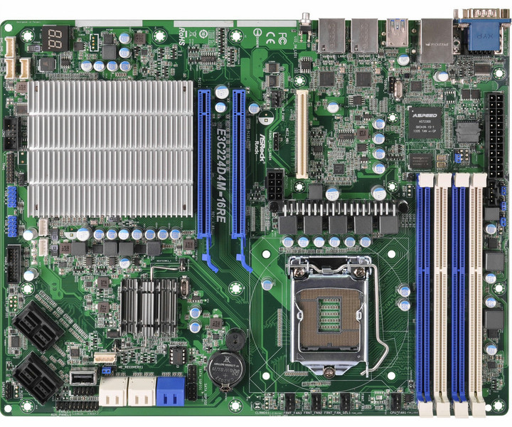 Asrock E3C224D4M-16RE Intel C224 Socket H3 (LGA 1150) ATX Server-/Workstation-Motherboard