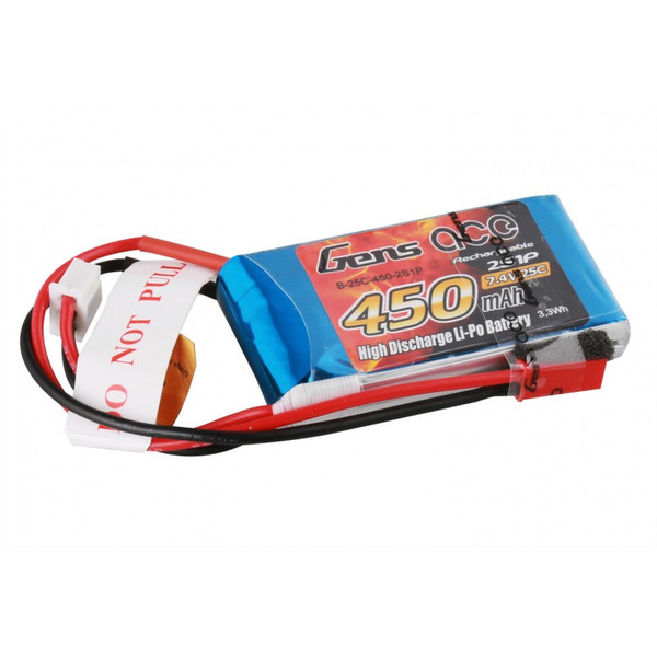 Gens ace 7.4V 450mAh Lithium Polymer 450mAh 7.4V rechargeable battery