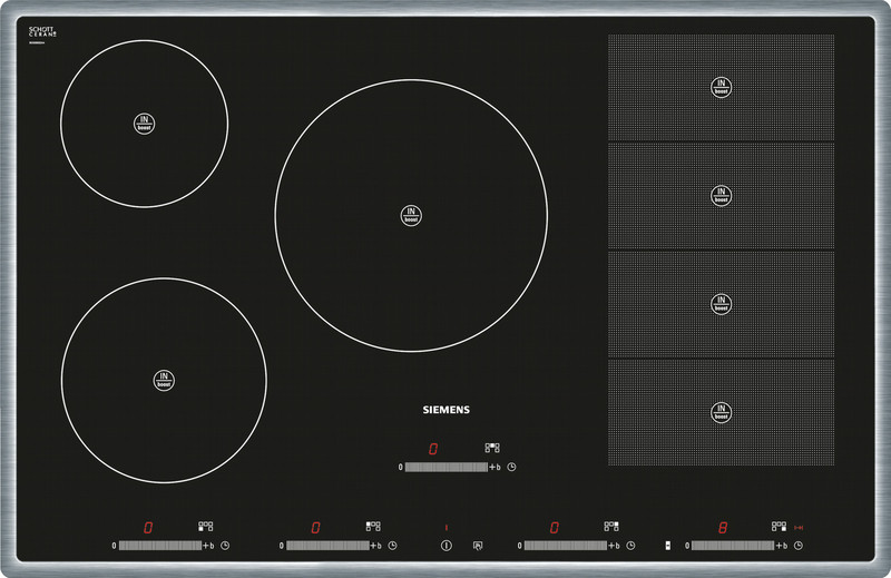 Siemens EH845SP17E Built-in Induction Black,Stainless steel hob