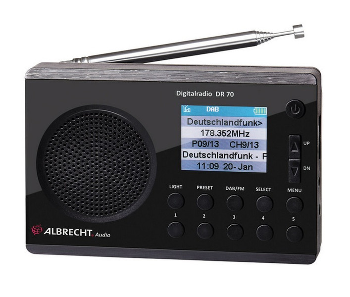 Albrecht DR 70 Tragbar Digital Schwarz Radio