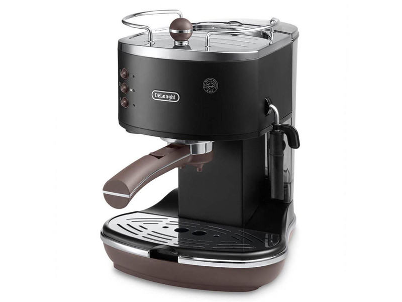 DeLonghi Icona Vintage Отдельностоящий Автоматическая Espresso machine 1.4л 2чашек Черный