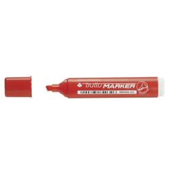 Tratto Marker Скошенный наконечник Красный 12шт перманентная маркер