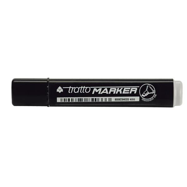 Tratto Marker Скошенный наконечник Черный 12шт перманентная маркер