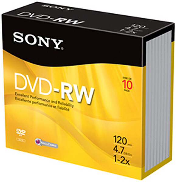 Sony 10DMW47R2 4.7GB DVD+RW 10Stück(e) DVD-Rohling