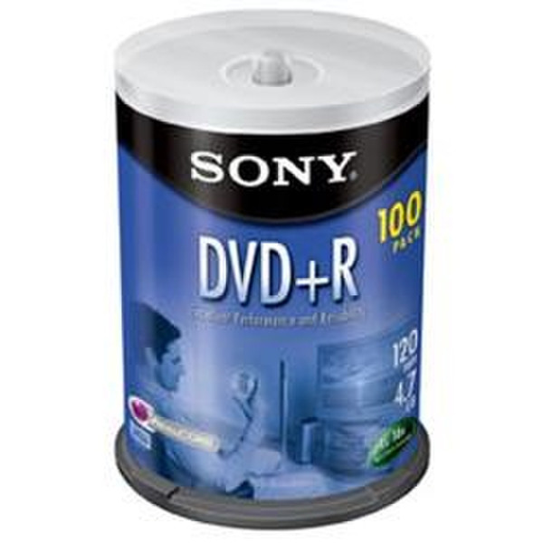 Sony 100DPR47RS4 4.7ГБ DVD+RW 100шт чистый DVD