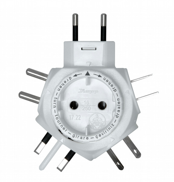 Kopp TRAVELSTAR Type C (Europlug) Universal White power plug adapter