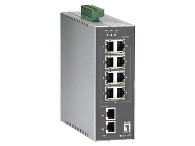 LevelOne IES-1070 gemanaged L2 Fast Ethernet (10/100) Schwarz