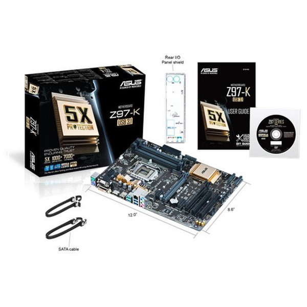 ASUS Z97-K/USB 3.1 Intel Z97 Socket H3 (LGA 1150) ATX motherboard
