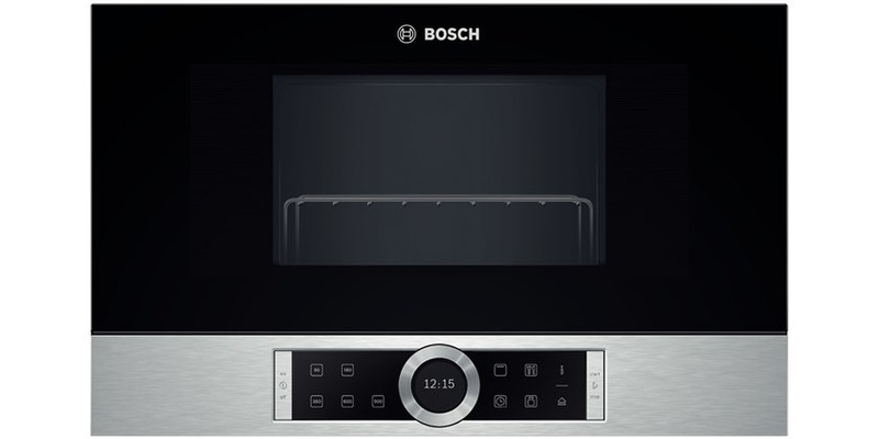 Bosch BER634GS1 Встроенный 21л 900Вт Черный, Cеребряный микроволновая печь