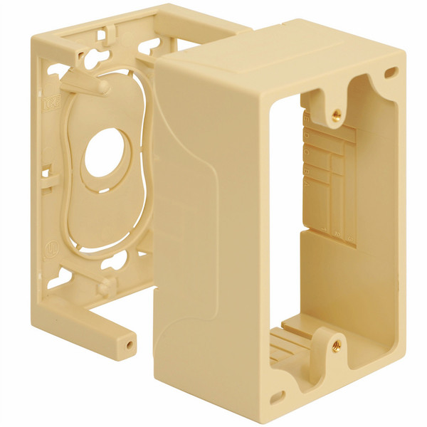 ICC ICACSMBSIV Ivory outlet box