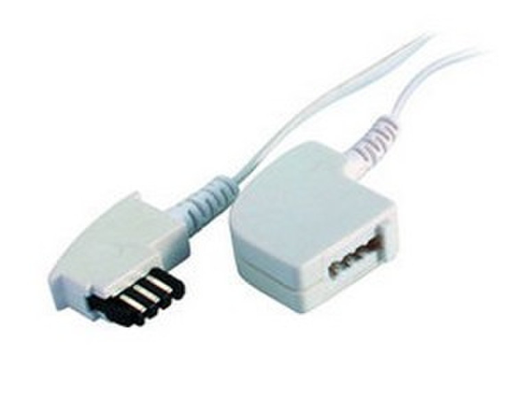 S-Conn 6m TAE-F 6м Белый телефонный кабель