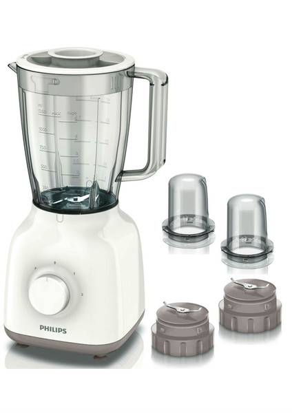 Philips Daily Collection HR2113/05 Стационарный 1.5л 400Вт Бежевый, Белый блендер