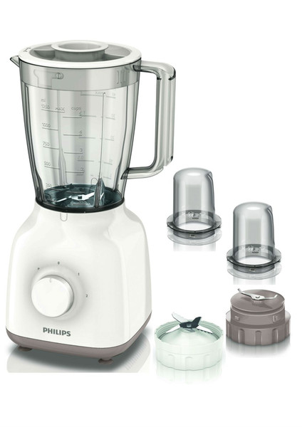 Philips Daily Collection HR2114/05 Стационарный 1.25л 400Вт Бежевый, Белый блендер