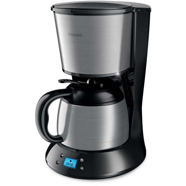 Philips Daily Collection HD7479/20 freestanding Drip coffee maker 1L 12cups Black,Stainless steel coffee maker