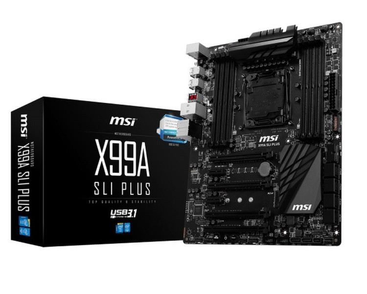 MSI X99A SLI PLUS Intel X99 LGA 2011-v3 ATX motherboard