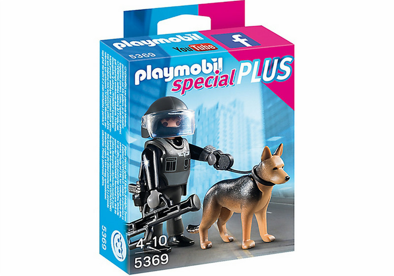 Playmobil SpecialPlus Tactical Police Dog Unit 1шт фигурка для конструкторов