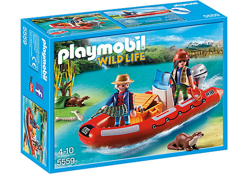 Playmobil Wild Life Inflatable Boat with Explorers 2шт фигурка для конструкторов