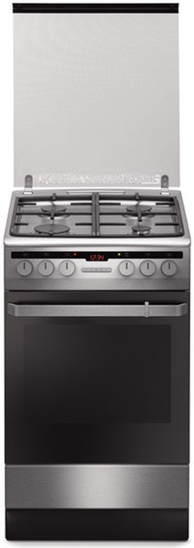 Amica SHM 5874DA X Freistehend Gas hob A Schwarz, Edelstahl