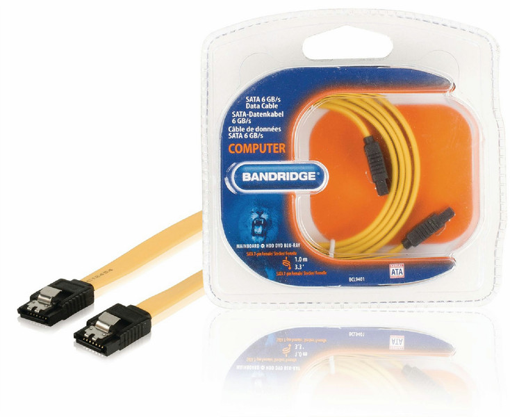Bandridge BCL9401 1м SATA 7-pin SATA 7-pin Желтый кабель SATA