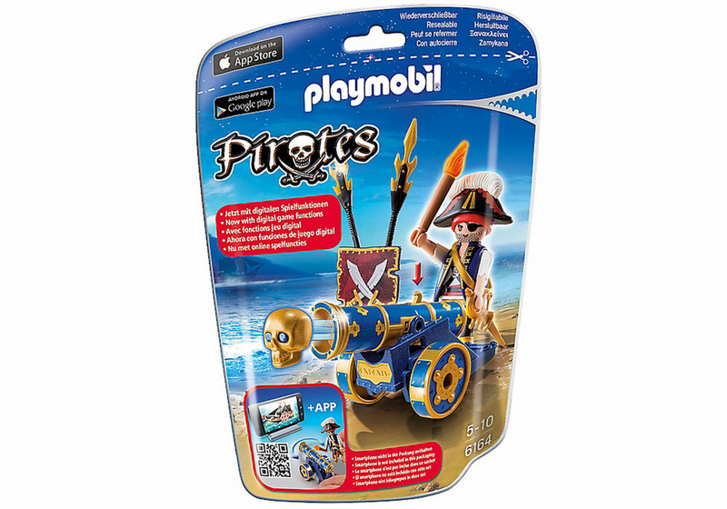 Playmobil Pirates Blue Interactive Cannon with Pirate