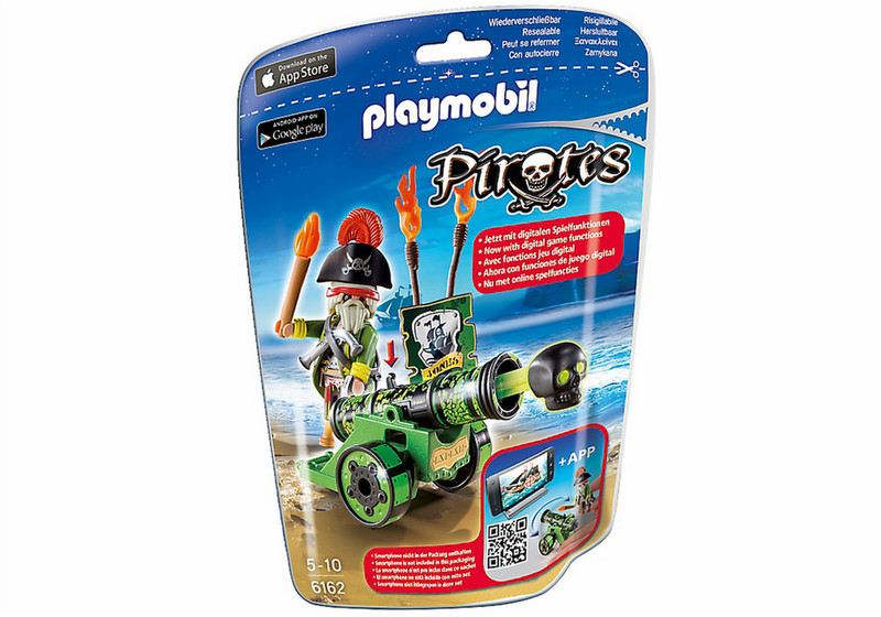 Playmobil Pirates Green Interactive Cannon with Pirate Captain