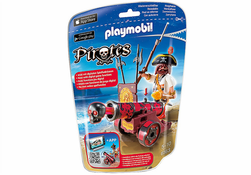 Playmobil Pirates Red Interactive Cannon with Buccaneer