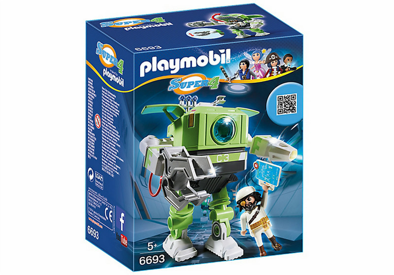 Playmobil Super 4 Cleano Robot 1шт фигурка для конструкторов