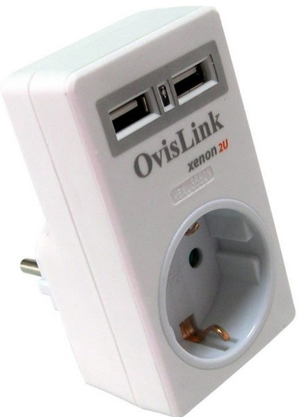 OvisLink XENON 2U 1розетка(и) 250В Белый сетевой фильтр