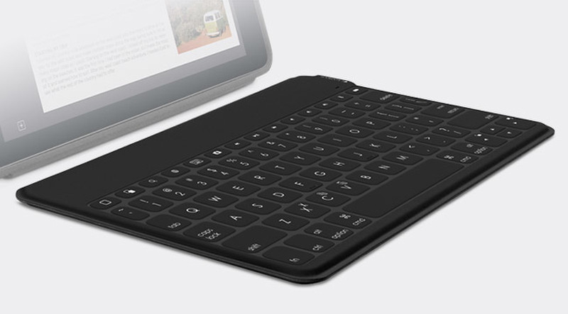 Logitech Keys-To-Go Bluetooth AZERTY Französisch Schwarz Tastatur für Mobilgeräte