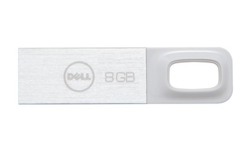 DELL A8200973 8ГБ USB 2.0 Металлический, Белый USB флеш накопитель