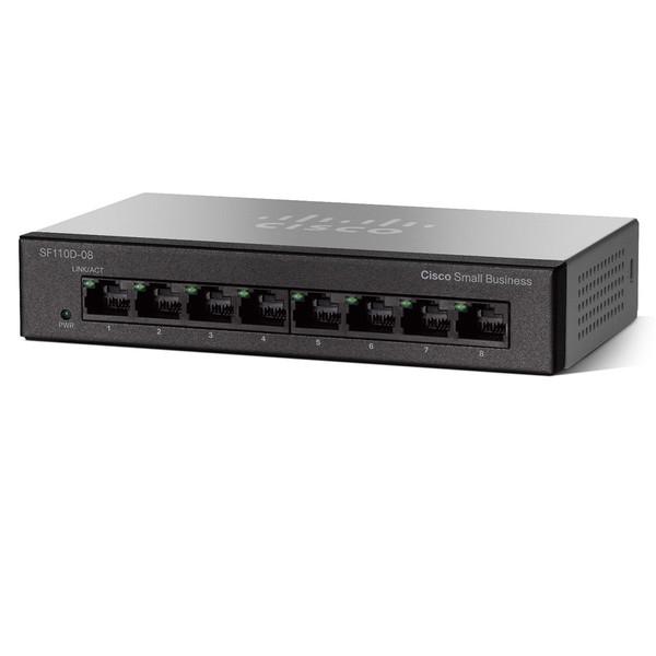 Cisco Small Business 110 Неуправляемый L2 Fast Ethernet (10/100) Черный