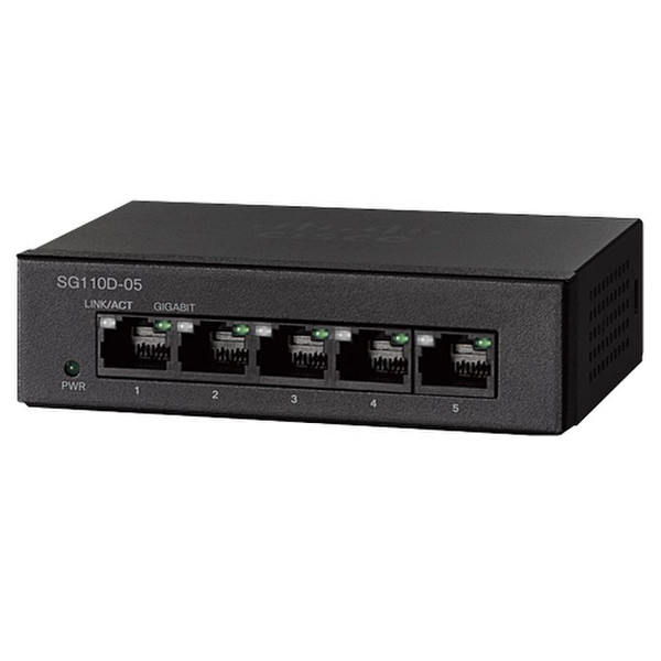 Cisco Small Business 110 Неуправляемый L2 Gigabit Ethernet (10/100/1000) Черный