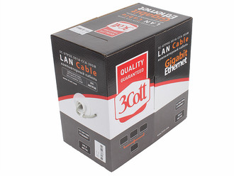 3Cott 3C-UTP5E-501A-CCA-305M 305m Cat5e U/UTP (UTP) White networking cable