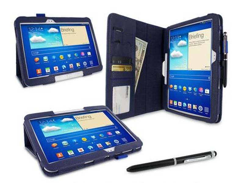 Roocase YM-GALX10-TAB3-STA-N 10.1Zoll Blatt Navy Tablet-Schutzhülle