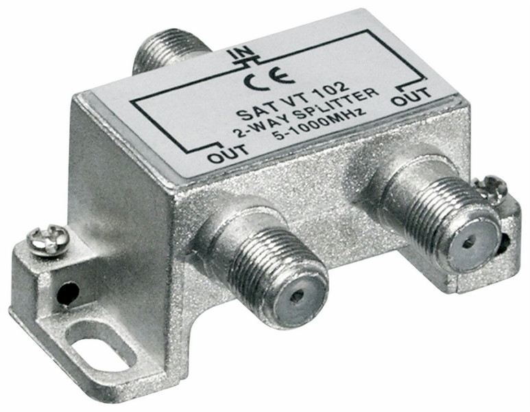 1aTTack 7670198 Cable splitter Edelstahl, Weiß Kabelspalter oder -kombinator