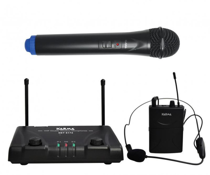 Karma SET 6172PL-B Studio microphone Wireless Black microphone