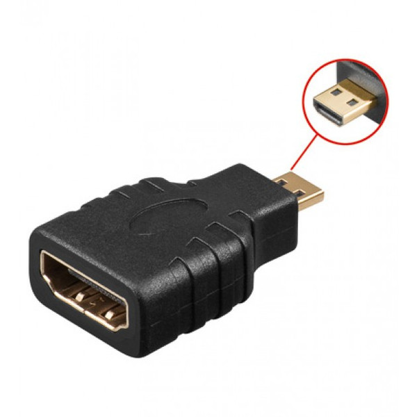 Techly Micro D HDMI - HDMI M/F Micro HDMI D HDMI Schwarz