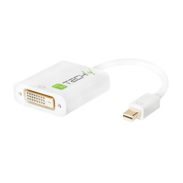 Techly 0.15m Mini DisplayPort 1.2 - DVI-D M/F 0.15m Mini DisplayPort DVI-D Weiß