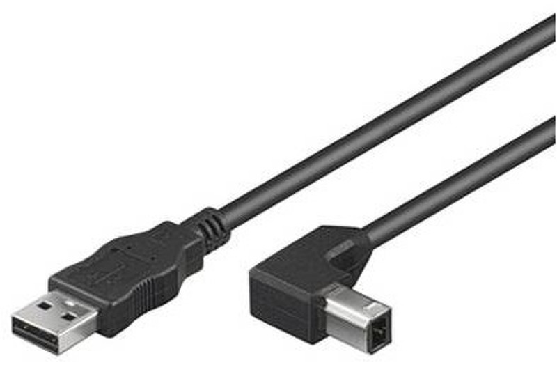 Techly USB 2.0 Cable A Male / B Male Angled 0.5m ICOC U-AB-005-ANG